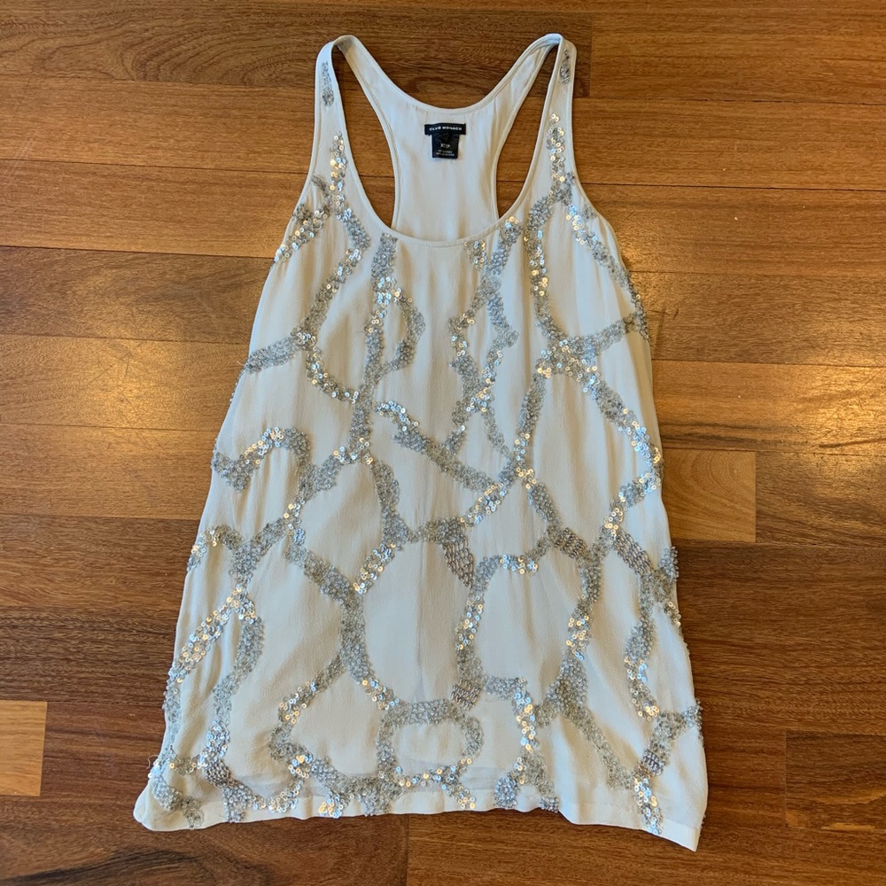 Club Monaco beaded racerback tank